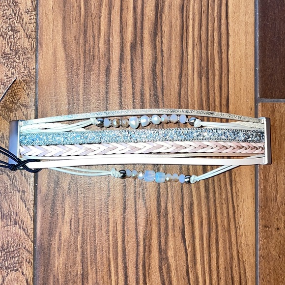 Coco + Carmen | Women's Pink & Tan Bracelet | 8" - Picture 7 of 7